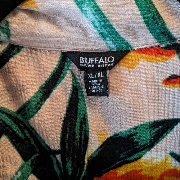 Extremely rare vintage Buffalo David Bitton Hawaiian shirt, XL - Picture 4 of 5